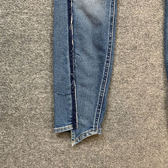 7 For All Mankind Jeans Womens 25 Denim Luxe Twisted Ankle Skinny Exposed Seams - Picture 3 of 14